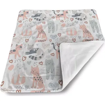deka Sablio Dětská deka pro miminko Malované kočičky - 80x100 cm