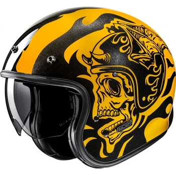 Helma na motorku Otevřená helma na motorku HJC V31 Flame MC3 žluto-černá