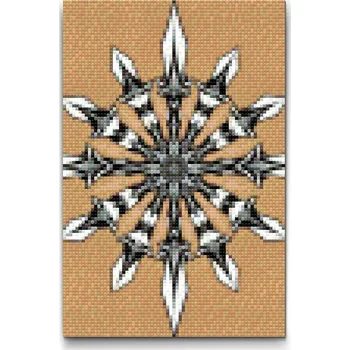 Diamantové malování Diamantové malování - Mečová mandala Velikost: 20x30cm, Rámování: Pouze srolované plátno, Diamanty: Kulaté