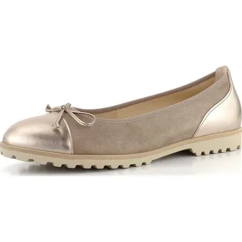 Dámské baleríny Gabor semišové baleríny s metalickou špičkou a patou béžové 64.100.12 - 37 | P692239