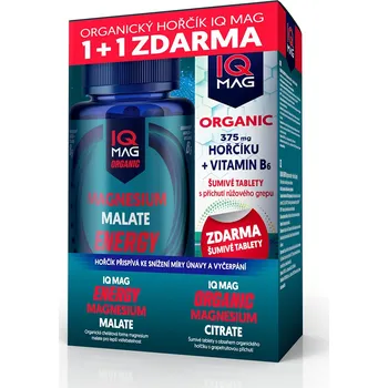 Naturprodukt IQ Mag 1+1 ENERGY - organický hořčík malát + vitamín B6