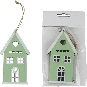 Vánoční dekorace Domeček k zavěšení, 2 ks D5727-27