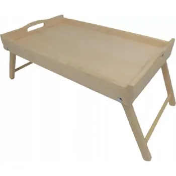 DŘEVĚNÝ SNÍDAŇOVÝ STOLEK DO POSTELE 50x30 cm