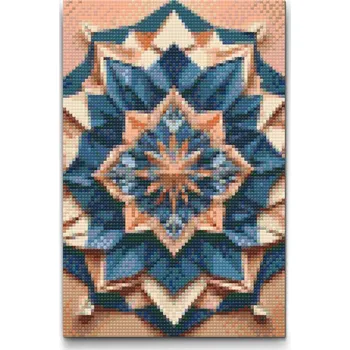 Diamantové malování Diamantové malování - Origumi mandala Velikost: 40x60cm, Rámování: Pouze srolované plátno, Diamanty: Čtvercové