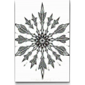 Diamantové malování Diamantové malování - šípová mandala Velikost: 20x30cm, Rámování: Pouze srolované plátno, Diamanty: Čtvercové