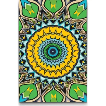 Malování podle čísel - Mandala inspirovaná přírodou Velikost: 20x30cm, Rámování: Pouze srolované plátno