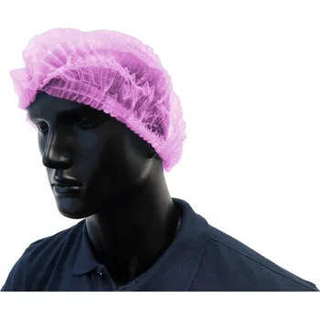 Jednorázová čepice NITRAS Jednorázové čepice - CLIP, 100 ks Barva: růžová