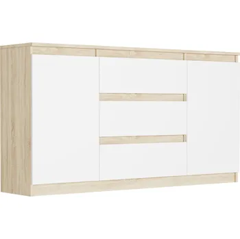 Komoda Komoda Framire dub sonoma 140x40x76 cm se 3 zásuvkami, matná