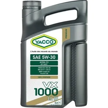 Autodíl Motorový olej YACCO VX 1000 LL 5W-30, 5L