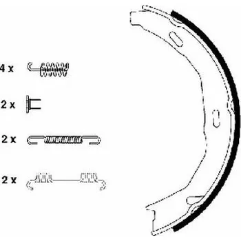 Brzdová čelist Sada brzdových čelistí, parkovací brzda TEXTAR 91066900