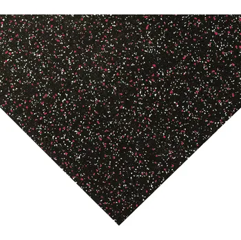 Rohožka Černo-bílo-červená gumová podlahová deska FLOMA FitFlo SF1050 - délka 200 cm, šířka 100 cm, výška 1,6 cm