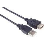 PremiumCord kabel prodlužovací USB 2.0, A-A, 0, 5m, černá