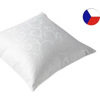 Povlak na dekorativní polštářek Luxusní damaškový povlak na polštář 50x70 Ornella bílá