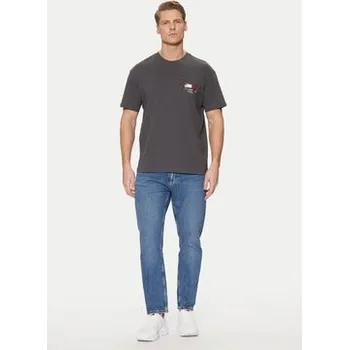 Pánské tričko Tommy Jeans T-Shirt Novelty DM0DM20351 Šedá Relaxed Fit S