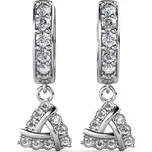 Elenys pozlacené náušnice s krystaly Swarovski® Triangl 18K bílé zlato