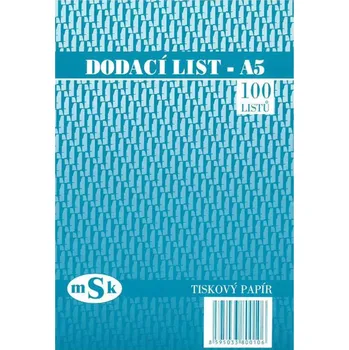 Tiskopis Dodací list A5 MSK 10