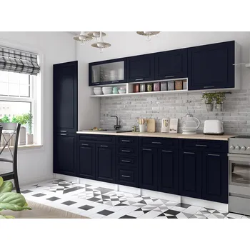 Kuchyňská linka Kuchyňská linka BIRGID 300cm - Marine blue