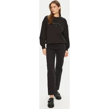 Pánská móda Calvin Klein Jeans Mikina Glossy Monologo J20J224724 Černá Regular Fit L