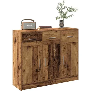 Příborník do zásuvky vidaXL Příborník 91 x 28 x 75 cm kompozitní dřevo [823015] Barva: Staré dřevo