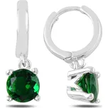 Stříbrné kroužkové náušnice EMERALD Ag 925; ≤3,4 g.