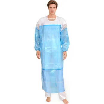 Zdravotnický oděv 2P Servis Plášť infekční s laminací bílá 100% Polypropylen s PE laminací