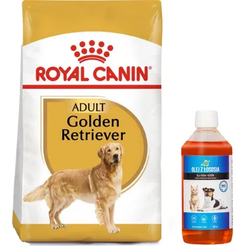 Krmivo pro psa ROYAL CANIN Golden Retriever Adult 12kg + LAB V Lososový olej pro psy a kočky 500ml
