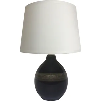 Lampička Stolní lampa ROMA E14 Black/White