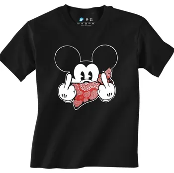 Chlapecké tričko Dětské tričko Gangsta Mickey Mouse (Od 3 do 13 let) (Velikost: 3-4, Barva: Černá)