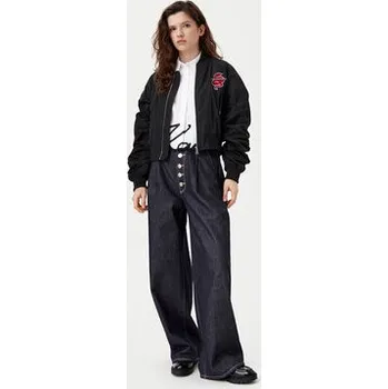 Pánský bomber KARL LAGERFELD Bunda bomber A1W14039 Černá Regular Fit 42