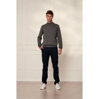 Pánský svetr Pánský bavlněný svetr Barva: Šedá, Velikost: L, Střih: REGULAR FIT