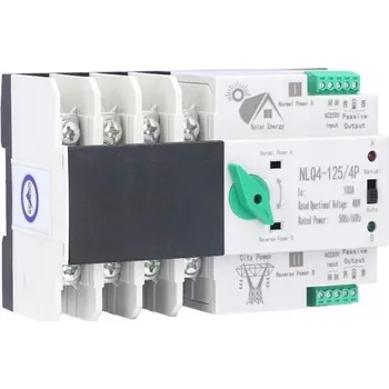 Jistič Automatický přepínač sítí - napájení 4P 400V 40A - NLQ4-125/4P pro FVE