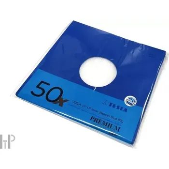 Příslušenství pro gramofon TESLA 12" LP Inner Sleeves blue 80g - 50ks - Modré papírové vnitřní obaly s antistatickou vložkou