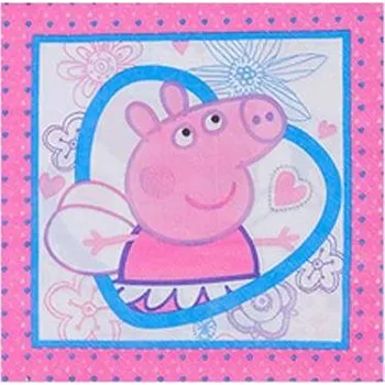 Papírový ubrousek Papírové ubrousky 33x33cm 10ks Prasátko Peppa - Cakesicq
