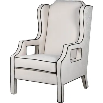 Křeslo Luxusní bílé křeslo Monipoli 115cm