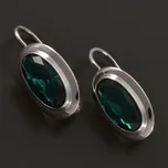 Goldpoint Stříbrné náušnice synt. smaragdy Varianta: stříbrné náušnice