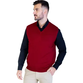 Pánská vesta Duuree.cz Vesta z ovčí vlny Tapio Barva: Bordó, Velikost: L