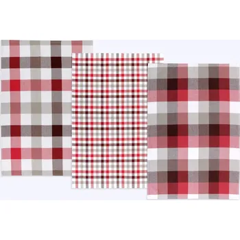 Utěrka Kuchyňské utěrky - sada 3 kusů - 50x70 cm Kostka červená