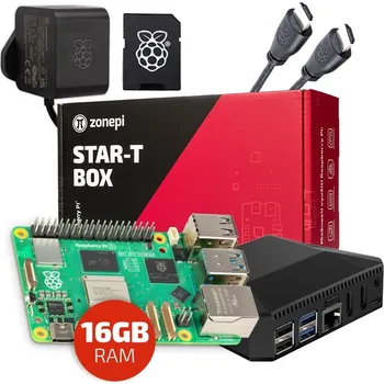 Stolní počítač Sada s Raspberry Pi 5 (16GB RAM), Argon ONE V3 + 128GB microSD + příslušenství