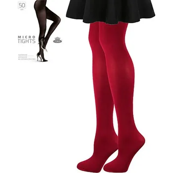 Dámské punčochy punčocháče silonky mikrovlákno Boma MICRO tights 50 den silnější BEET RED tmavočervená Velikost silonek: XL