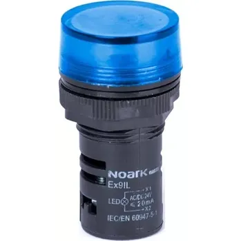 Jistič Noark 105437 Ex9IL 1R b 48V AC/DC Signálka s plochou hlavicí, rezistivní, modrá, 48VAC/DC (Ex9IL 1R b 48V AC/DC)
