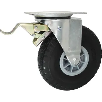 Pojezdové kolečko Elastické kolo 260 mm s otočnou vidlicí a brzdou