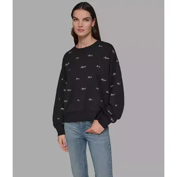 Dámská mikina KARL LAGERFELD dámská mikina KARL SIGNATURE SWEATSHIRT černá XL