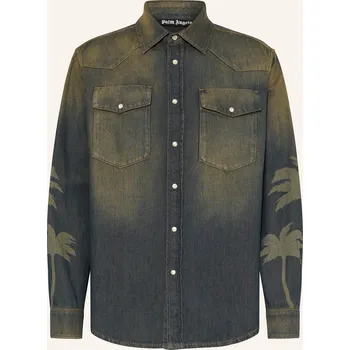 Pánská košile Palm Angels Pánská Džínová Košile, brown - grey, 44