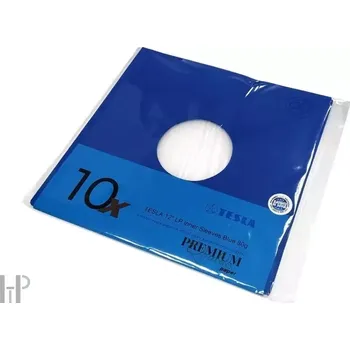 Příslušenství pro gramofon TESLA 12" LP Inner Sleeves blue 80g - 10ks - Modré papírové vnitřní obaly s antistatickou vložkou