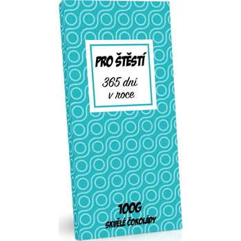 Čokoláda Selllot, s.r.o., K Hájům 34, 155 00 Praha 5 - Vyrobeno v EU Pro štěstí (modrá) - Hořká čokoláda 60% 100g