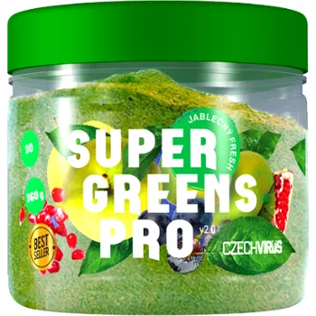 Czech Virus Super Greens PRO V2.0 360 g Příchuť: Apple Fresh