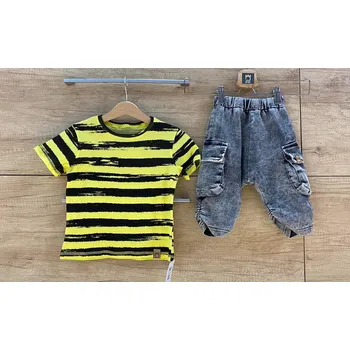 Chlapecké kraťasy Chlapecké kapsáčové kraťasy soft jeans šedé velikost: 98/104