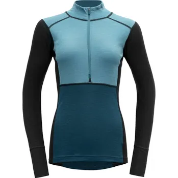 Triko DEVOLD Women Lauparen Zip Neck Barva: Moon-Ink-Flood, Velikost: XL