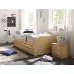 Rozkládací postel pro 3 Fenix - masiv borovice