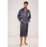 Pánský saténový župan Adam šedý M